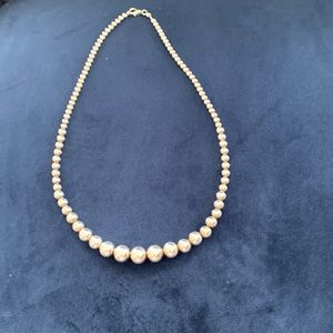 Sterling silver .925 graduated bead necklace